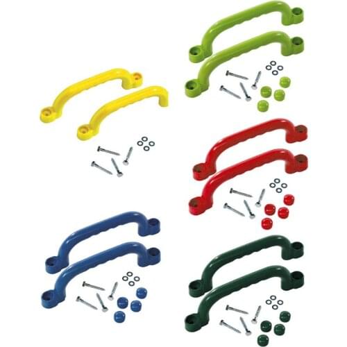 2 Pcs Grab Handles Swing Toy Screws Kits Safety Nonslip Accessories for Climbing Trees and Play Houses J60B