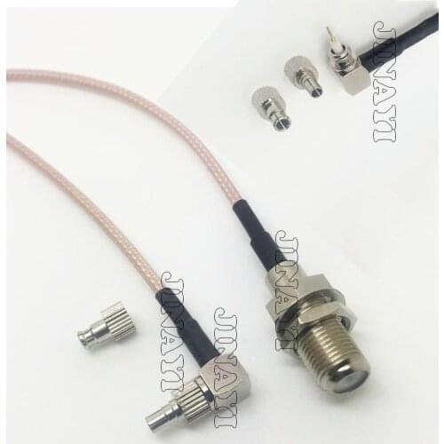 20pcs F Female TO CRC9 Male TS9 Plug Pigtail Antenna Connector Cable RG316 15cm