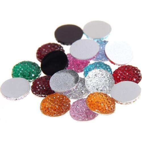 8mm 500pcs Many Colors Round Shape Resin Rhinestones Non Hotfix DIY Glitter Decorations Manicure 3D Nail Art Supplies Charms