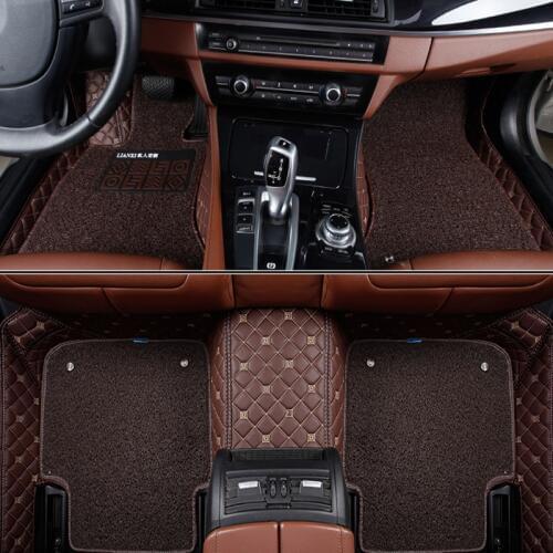 Car floor mats for Mitsubishi Pajero ASX Lancer SPORT EX Zinger FORTIS Outlander Grandis Galant car styling Custom foot carpet