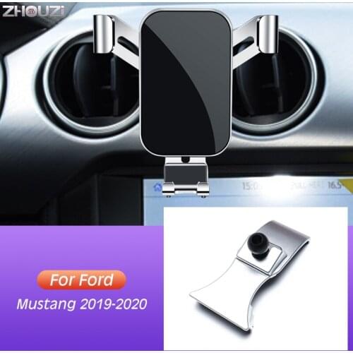 Car Mobile Phone Holder Air Vent Mounts GPS Stand Gravity Navigation Bracket Clip For Ford Mustang 2019 2020 Car Accessories