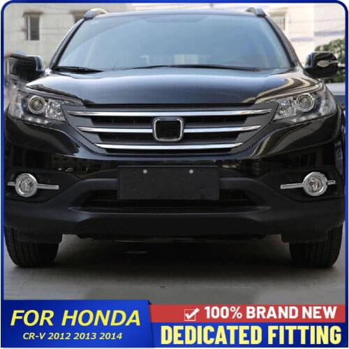 Auto Part Front Fog Light Frame Cover ABS Chrome Front Lamp Cover Trims Accessories For Honda CR-V CRV 2012 2013 2014