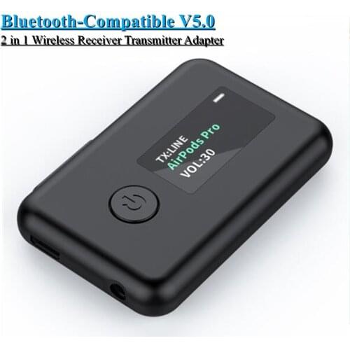 2 in 1 Wireless Bluetooth 5.0 Receiver Transmitter Adapter 3.5mm Jack For Car Music Audio Aux A2dp Headphone Reciever Handsfree