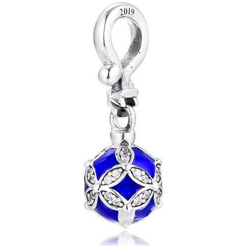 Beads For Jewelry Making Blue Christmas Ornament Dangle Fashion Beads For Original Bracelets Sterling Silver Jewelry Woman DIY