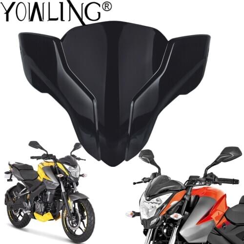 For BAJAJ Pulsar NS200 NS 200 Motocycle Accessories Pastic Protective Windshield Motobike flectors WindScreen Wind Shield Screen