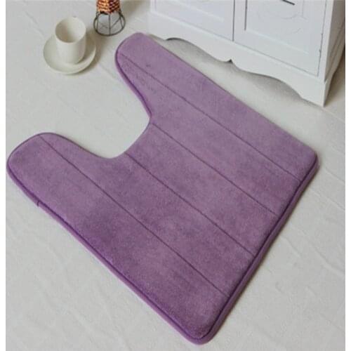 Household Slow Rebound U-Shaped Water Absorbing Mats Bathroom Toilet Mats Kitchen Mats Toilet Floor Mats