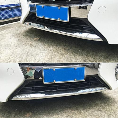 Chrome Fit For Toyota Alphard 15-17 Front Bottom Bumper Grill Grille Cover Trim