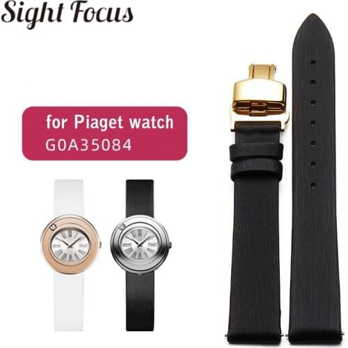 Brushed Satin Leather Watch Band For Longines Piaget DW 12MM 14MM Universal Quick Release Strap Spun Silk Women Thin Watchbands