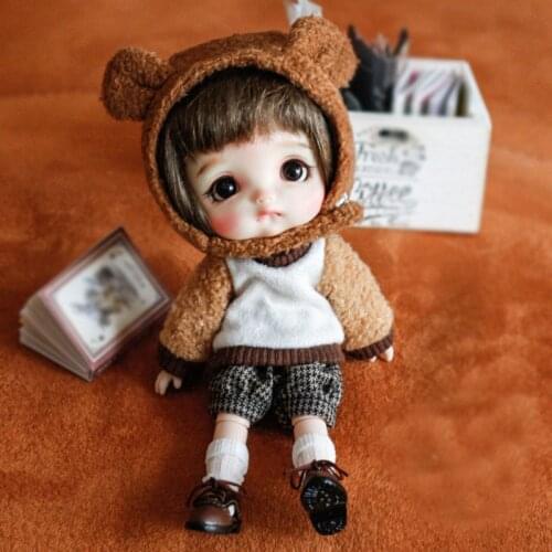 Ob11molly sleeved sweater T-shirt sweater blouse Molly baby clothes 1/12 bjd GSC plain body doll clothes coat accessories