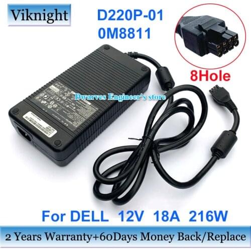 Genuine 220W AC Power Supply 0M8811 Adapter for Dell 12V 18A D220P-01 DA-2 N112H 745 755 GX760 GX620 SX280 ADP-220AB B D220P-01