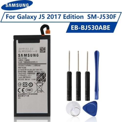Original Samsung Battery EB-BJ530ABE For Samsung Galaxy 2017 Edition J5 J530G SM-J530F J530F 3000mAh Genuine Battery