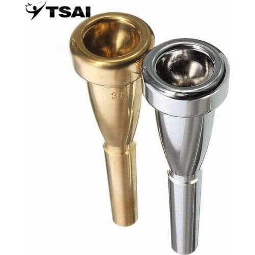 Professional Trumpet Mouthpiece Meg 3C Size for Bach Beginner Musical Trumpet Accessories Parts Gold Silver Practical