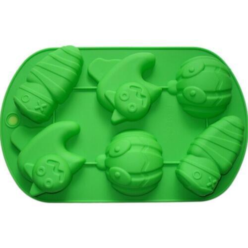 Halloween Mummy Silicone Molds 6 Holes Chocolate Cake Baking Mold Soap D967