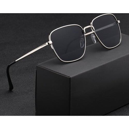Classic Fashion Sunglasses Women Anti-Reflective Sun Mirror Vintage Square Metal Glasses Men Driving Sun Glasses Uv400