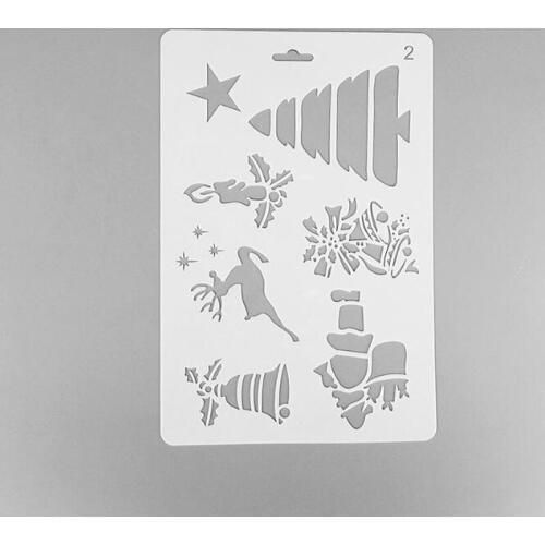 1pc Christmas DIY Craft Hollow Layering Stencils For Wall Painting Template Scrapbooking Embossing Paper Office School Supplies