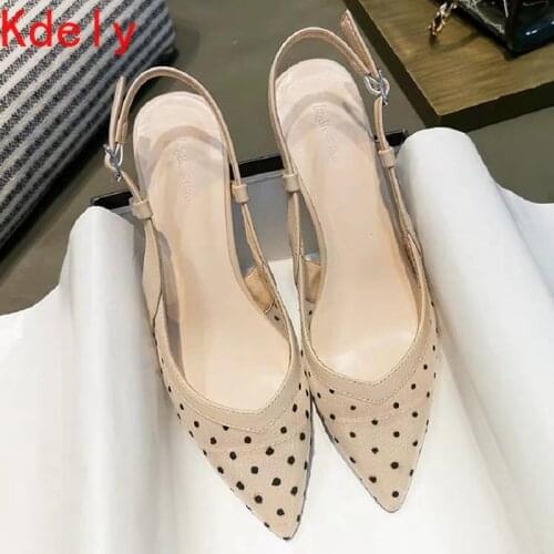 Pointed Toe Slingback Women Pumps Designer Ball Heel Gladiator Stiletto Wedding Dress Shoes Woman Valentine Shoes
