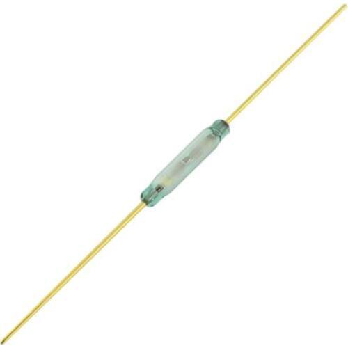 10Pcs MKA-14103 Gold Tone Leads Glass N/O SPST Reed Switches 10-15AT 2 x 14mm