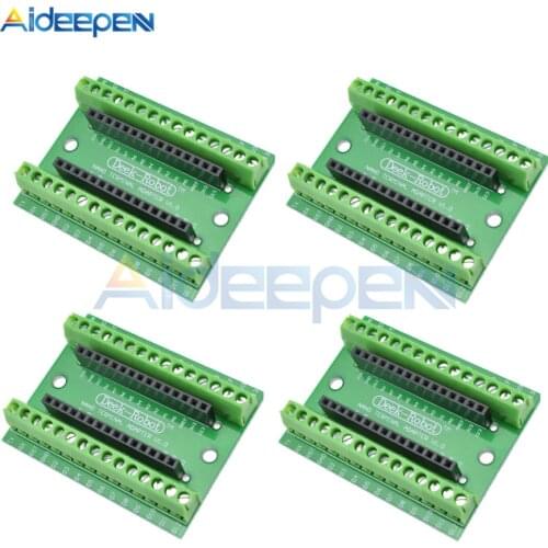 4Pcs NANO V3.0 3.0 Controller Terminal Adapter Expansion Board AVR ATMEGA328P NANO IO Shield Simple Extension Plate for Arduino
