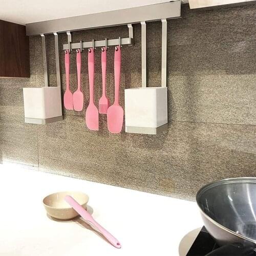 6Pcs Set Silicone Spatula Dough Scraper Kitchen Silicone Spatula Set Baking Silicone Scraper