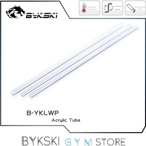 Bykski Acrylic Hard Tube Transparent Rigid Tubing For 12mm 14mm 16mm ,50CM Acrylic Water Pipe, Water Cooling Tube ,B-YKLWP