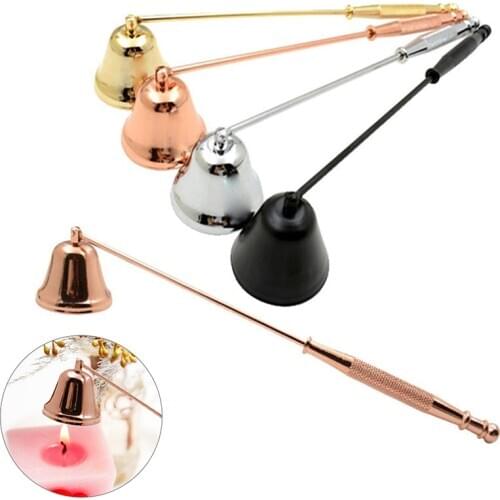 Candle Snuffer Accessories Vintage Decoration Candle Cover Tool Bell Shape Long Handle Banquet Safely Extinguish Home Decor