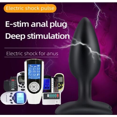Anal Electro Shock Butt Plug Electric Stimulation Prostate Massager Anal Vaginal Plug Masturbator Medical Sex Toys For Women Men