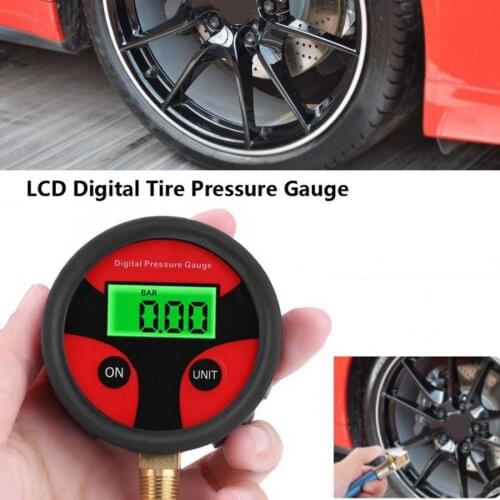 Vacuum Gauge 0-200PSI LCD Tyre Air Tyre Pressure Meter Car Tester Manometer Barometers Tester