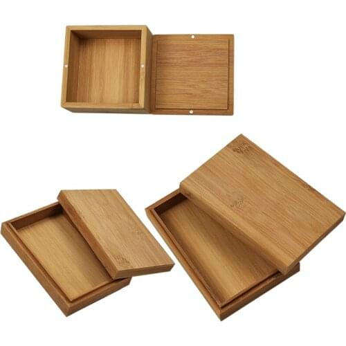 Bamboo Cards Storage Box Desktop Poker Playing Card Box Case for Tarot Playing Games Table Board Deck Game