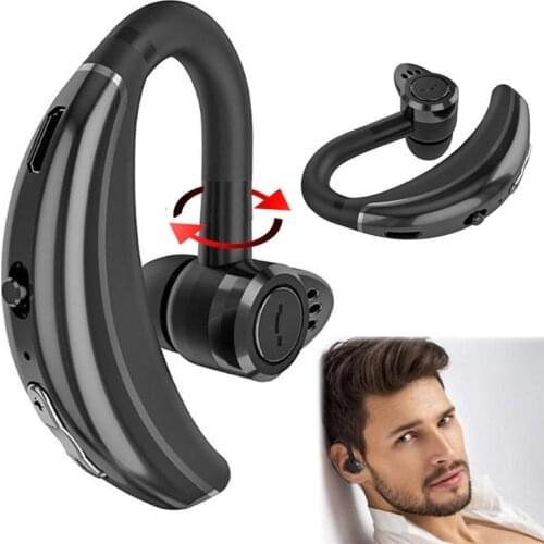 Wireless Earphone Rotatable Headset Sport Headphone Driver Trucker Earpiece with Mic for iPhone 12 11 Pro Max XS XR X 8 Samsung