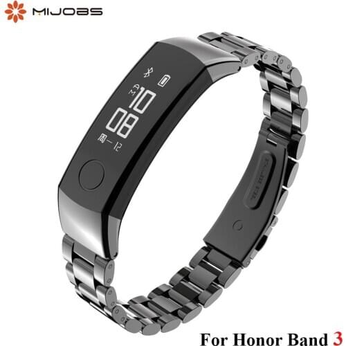 Bracelet Honor Band 3 Stainless Steel for Huawei Honor Band 3 Strap Metal Wristbands With Repair Tool Adjustable Accessory