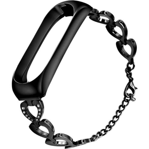 For Xiaomi Mi Band 4 Stainless Steel Bracelet Diamond Smart Watch Band Strap Smart Wristband Luxury Wearable accessories #712