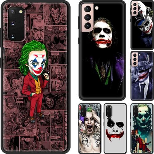Cellphone Case For Samsung Galaxy S21 S20 Ultra S10 Plus Lite S20FE S10e S9 S8 Edge Black Shell Silicone Clown Joker