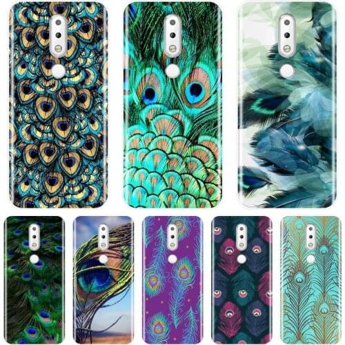 Peacock Feather Aesthetic Phone Case For Nokia 7.1 6.1 5.1 3.1 2.1 Plus Soft Silicone Back Cover For Nokia 2.1 3.1 5.1 6.1 7.1