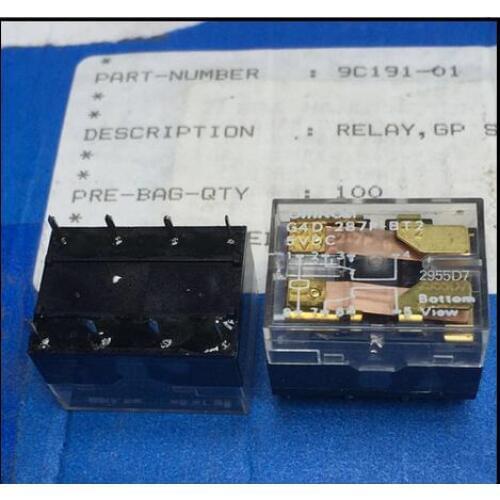 HOT NEW relay G4D-287P-BT2 5VDC G4D-287P-BT2-5VDC G4D287PBT2-5VDC G4D287PBT2 5VDC DC5V DIP8 5PCS/LOT