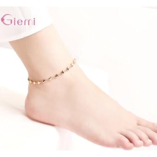 Summer Simple Bead Chain Anklet Bohemian Vintage Footwear Leg Bracelets Female Foot Jewelry Ankle Bracelet Gifts