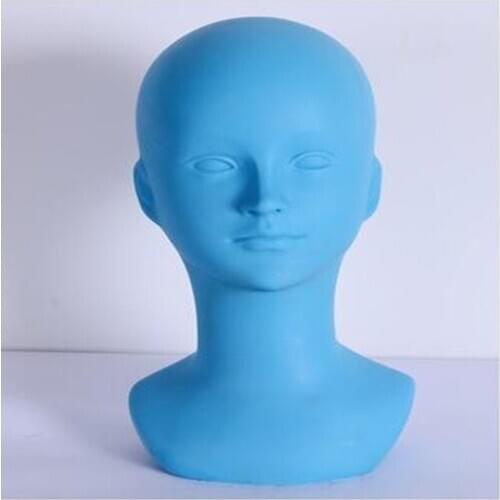 52*34 plastic female Head model dummy bracket fake Hat Scarf head mannequin simulation wear wig props display fake model D223