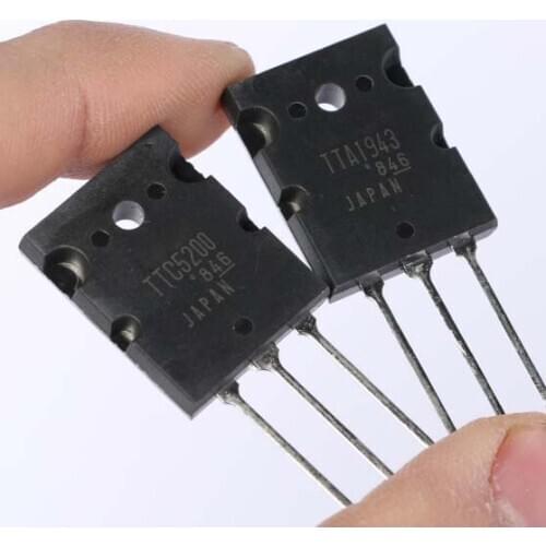 New 100% Original New C5200 + A1943 2SC5200 + 2SA1943 Power Amplifier Power Transistor TO-3P x 15 Pair