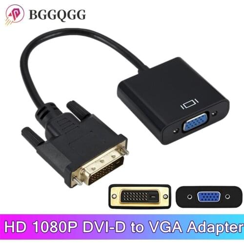 Full HD DVI To VGA Converter HD 1080P DVI Male 24+1 Pin To VGA Female Video Cable for HDTV PS3 PS4 PC Display DVI To VGA Adapter