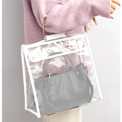 Transparent Dustproof Purse Wallet Storage Bag Organizer Holder Handbag Pouch