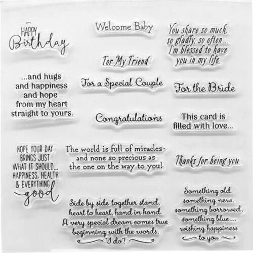 Transparent Stamp Silicone Seal Sheet For DIY Scrapbook Craft Card Album