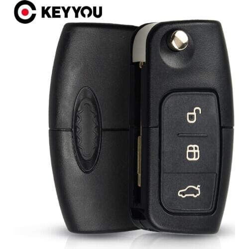 KEYYOU 433MHz 3 Button Keyless Entry Remote Key Fob For Ford Focus Mondeo C Max S Max Galaxy Fiesta