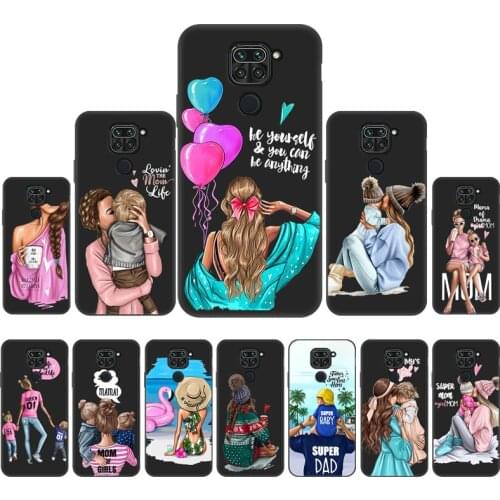 Super Mom Woman Baby Case For Xiaomi Redmi Note 9 9S Note 8 7 6 5 Pro 8T 9T 10 10s Pro Redmi 8 9 5 S2 Y2 Silicone Cover Capa Bag