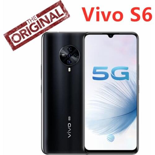 Vivo S6 5G Cell Phone 8GB RAM 128GB 256GB ROM Exynos 980 6.44inch 4500mAh 48.0MP 4 Rear Cameras Android 10 18W ChargerCell phone