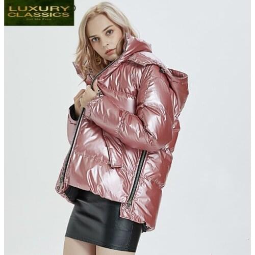 Female Winter Down Coat 90% White Duck Down Parka Thick Warm Ultra Light Down Jacket Women Korean Hooded Outwear LWL1232