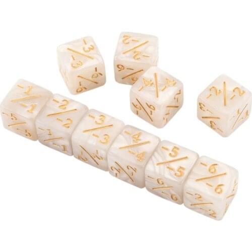 10x Dice Counters 5 Positive +1/+1 & 5 Negative -1/-1 For Magic The Gathering Table Game Funny Dices High Quality