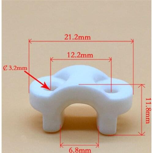 10pcs porcelain ceramic eyelets alumina textile wire ceramic thread eyelet for circular knitting machine spare parts