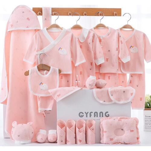 23 Piece/Set Winter Thick Baby Clothes Outfits Newborn Soft Cotton Clothing Set Warm Girls Underwear Cartoon 0-9M