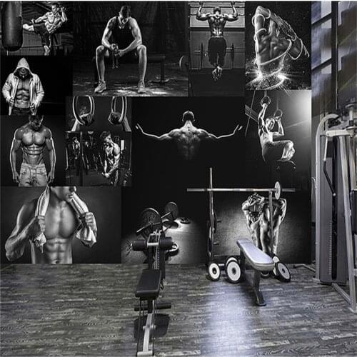 3D Sexy Sportsman Beauty Sports Photo Wallpaper Fitness Club Gym Industrial Decor Background Wall Paper Murals Wall Covering