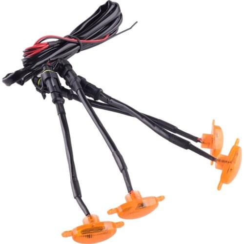 4pcs/Set Amber LED Front Bumper Grille DRL Daytime Running Lights Car Accessories Fit for Chevrolet Colorado 2021