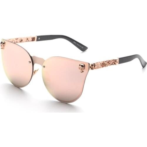 6 Colors Round Rimless Skull Glasses Eyewear Hot Vintage Fashion Cool Sunglasses Women Men Brand Designer oculos de sol